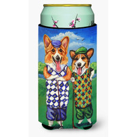 "Caroline's Treasures 7361TBC ""Corgi Golfers"" Tall Boy Hugger Koozie, Multicolor"