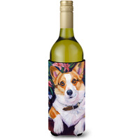 "Caroline's Treasures 7362LITERK ""Can I help you Corgi"" Wine Bottle Hugger Koozie, 750ml, Multicolor"
