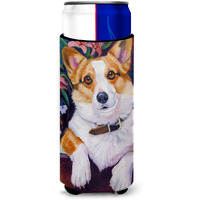 "Caroline's Treasures 7362MUK ""Can I help you Corgi Michelob Ultra Koozies for Slim Cans, Multicolor"