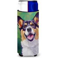 "Caroline's Treasures 7364MUK ""Tricolor Pembroke Corgi Michelob Ultra Koozies for Slim Cans, Multicolor"