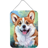 "Caroline's Treasures Pembroke Corgi Happy Face Wall or Door Hanging Prints 7366DS1216, 16HX12W, Multicolor"