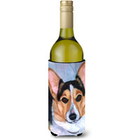 "Caroline's Treasures 7369LITERK ""Pembroke Corgi Seriously"" Wine Bottle Hugger Koozie, 750ml, Multicolor"