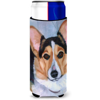 "Caroline's Treasures 7369MUK ""Pembroke Corgi Seriously Michelob Ultra Koozies for Slim Cans, Multicolor"