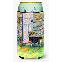 "Caroline's Treasures 7370TBC ""Let me in Corgi"" Tall Boy Hugger Koozie, Multicolor"