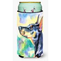 "Caroline's Treasures 7372TBC ""Watercolor Doberman"" Tall Boy Hugger Koozie, Multicolor"