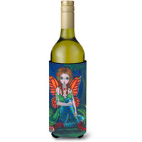 "Caroline's Treasures 7375LITERK ""Fairy Monarch"" Wine Bottle Hugger Koozie, 750ml, Multicolor"
