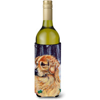 "Caroline's Treasures 7381LITERK ""Golden Retriever Holly"" Wine Bottle Hugger Koozie, 750ml, Multicolor"