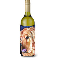 "Caroline's Treasures 7384LITERK ""Golden Retriever Huh"" Wine Bottle Hugger Koozie, 750ml, Multicolor"
