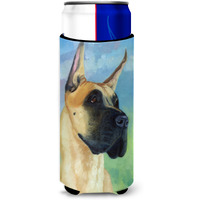 "Caroline's Treasures 7387MUK ""Great Dane Apollo the Great Michelob Ultra Koozies for Slim Cans, Multicolor"