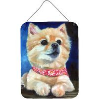 "Caroline's Treasures Fancy Bandana Pomeranian Puppy Wall or Door Hanging Prints 7392DS1216, 16HX12W, Multicolor"