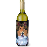 "Caroline's Treasures 7394LITERK ""Sheltie Stand Off"" Wine Bottle Hugger Koozie, 750ml, Multicolor"