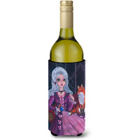 "Caroline's Treasures 7398LITERK ""Tea Time Fox"" Wine Bottle Hugger Koozie, 750ml, Multicolor"