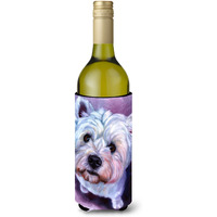 "Caroline's Treasures 7400LITERK ""What sup Westie"" Wine Bottle Hugger Koozie, 750ml, Multicolor"