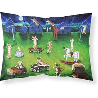"Caroline's Treasures Corgi Backyard Circus Fabric Standard Pillowcase 7403PILLOWCASE, Multicolor"