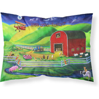"Caroline's Treasures Corgi Barn Dance Fabric Standard Pillowcase 7404PILLOWCASE, Multicolor"