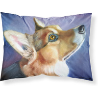 "Caroline's Treasures Corgi Devotion Fabric Standard Pillowcase 7405PILLOWCASE, Multicolor"