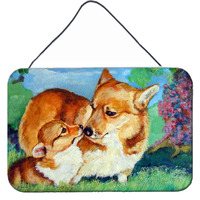 "Caroline's Treasures Corgi Momma's Love Wall or Door Hanging Prints 7412DS812, 8HX12W, Multicolor"