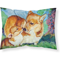 "Caroline's Treasures ""Corgi Momma's Love"" Printed, Polyester Envelope Closure pillowcase, Standard, Multicolor"