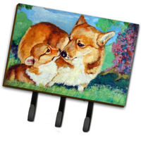"Caroline's Treasures Corgi Momma's Love Leash or Key Holder 7412TH68, Triple, Multicolor"