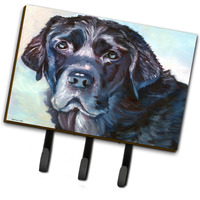 "Caroline's Treasures Black Labrador Face Leash or Key Holder 7419TH68, Triple, Multicolor"