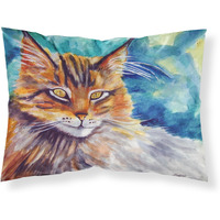 "Caroline's Treasures Maine Coon Cat Watching you Fabric Standard Pillowcase 7421PILLOWCASE, Multicolor"