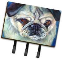 "Caroline's Treasures Pug in Thought Leash or Key Holder 7422TH68, Triple, Multicolor"