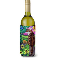 "Caroline's Treasures 7425LITERK ""Bengal Cat"" Wine Bottle Hugger Koozie, 750ml, Multicolor"