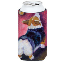 "Caroline's Treasures 7427TBC ""Corgi Let me in"" Tall Boy Hugger Koozie, Multicolor"