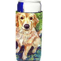 "Caroline's Treasures 7428MUK ""Golden Retriever Patience Michelob Ultra Koozies for Slim Cans, Multicolor"