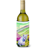 "Caroline's Treasures 7429LITERK ""Westie Long Road Ahead"" Wine Bottle Hugger Koozie, 750ml, Multicolor"