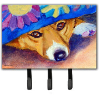 "Caroline's Treasures Peek-A-Boo Corgi Leash or Key Holder 7433TH68, Triple, Multicolor"