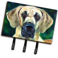 "Caroline's Treasures Dane Lookin at you Leash or Key Holder 7444TH68, Triple, Multicolor"
