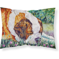 "Caroline's Treasures Saint Bernard Naptime Fabric Standard Pillowcase 7445PILLOWCASE, Multicolor"