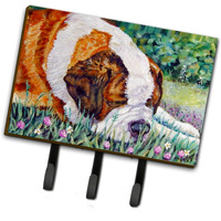 "Caroline's Treasures Saint Bernard Naptime Leash or Key Holder 7445TH68, Triple, Multicolor"