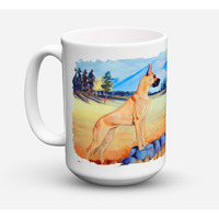 "Caroline's Treasures 7504CM15 Great Dane Dishwasher Safe Microwavable Ceramic Coffee Mug, 15 oz, Multicolor"