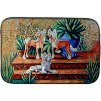 "Caroline's Treasures Chinese Crested Dish Drying Mat, 14"" x 21"", Multicolor"