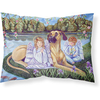 "Caroline's Treasures 7507PILLOWCASE Angels with Great Dane Moisture Wicking Fabric Standard Pillowcase, Large, Multicolor"