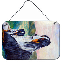 "Caroline's Treasures Australian Shepherd Aluminum Metal Wall or Door Hanging Prints, 8 x 12"""