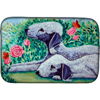 "Caroline's Treasures Bedlington Terrier Dish Drying Mat, 14"" x 21"", Multicolor"