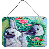 "Caroline's Treasures Bedlington Terrier Aluminum Metal Wall or Door Hanging Prints, 8 x 12"""