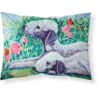 "Caroline's Treasures 7512PILLOWCASE Bedlington Terrier Moisture Wicking Fabric Standard Pillowcase, Large, Multicolor"