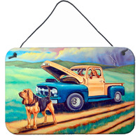 "Caroline's Treasures Bloodhound Aluminum Metal Wall or Door Hanging Prints, 8 x 12"""