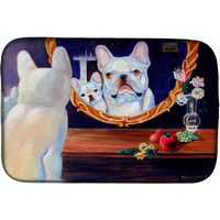 "Caroline's Treasures French Bulldog Dish Drying Mat, 14 X 21, Multicolor"