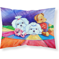 "Caroline's Treasures 7515PILLOWCASE Maltese Moisture Wicking Fabric Standard Pillowcase, Large, Multicolor"