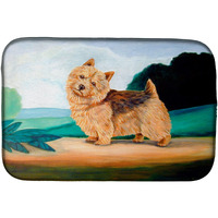 "Caroline's Treasures Norwich Terrier Dish Drying Mat, 14"" x 21"", Multicolor"