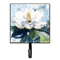 "Caroline's Treasures 8003SH4 Flower-Magnolia Leash Holder or Key Hook, Small, Multicolor"