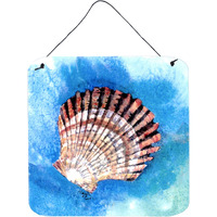 "Caroline's Treasures 8008DS66 Shells Aluminum Metal Wall or Door Hanging Prints, 6 x 6"", Multicolor"