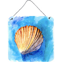 "Caroline's Treasures 8009DS66 Shells Aluminum Metal Wall or Door Hanging Prints, 6 x 6"", Multicolor"