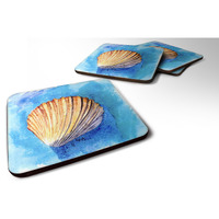 "Caroline's Treasures 8009FC Shells Foam Coasters (Set of 4), 3.5"" H x 3.5"" W, Multicolor"