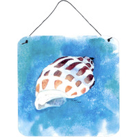 "Caroline's Treasures 8010DS66 Shells Aluminum Metal Wall or Door Hanging Prints, 6 x 6"", Multicolor"